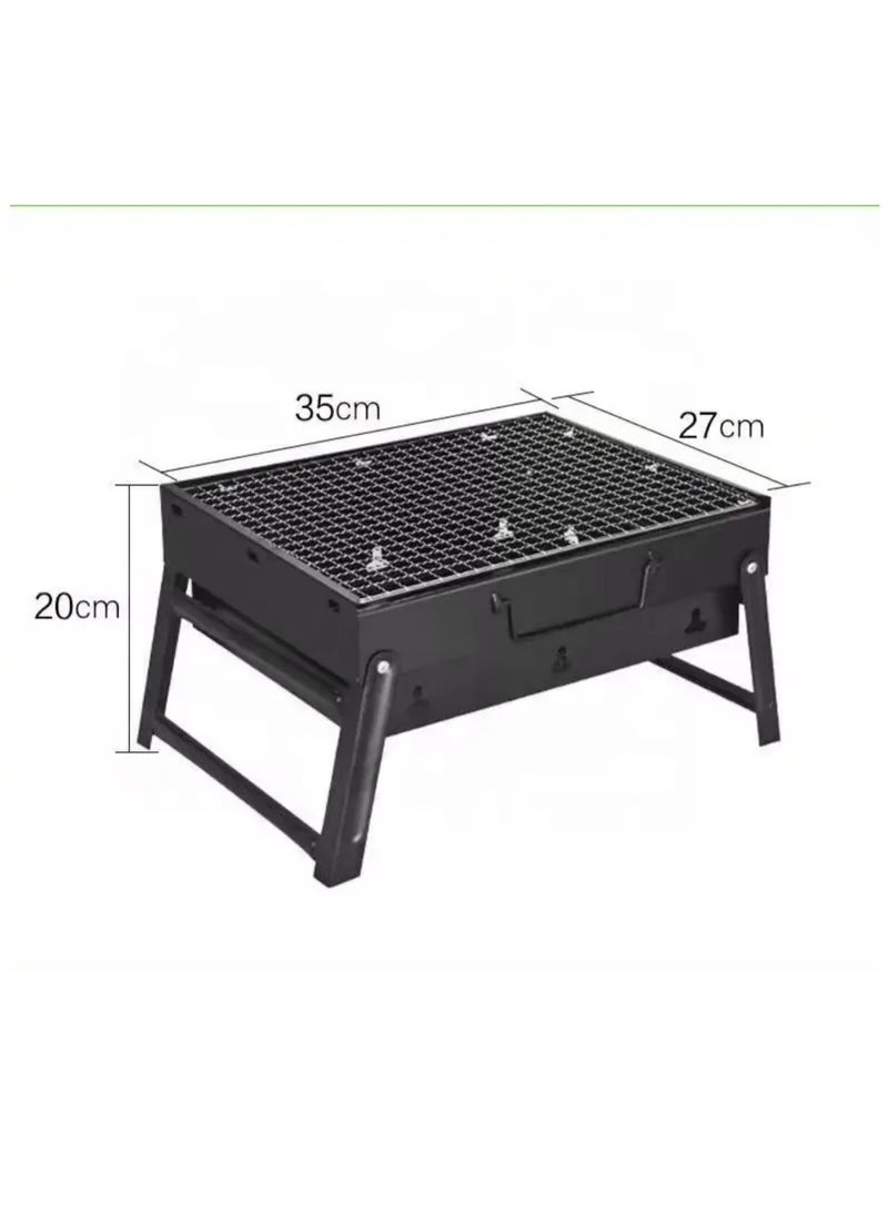 Yuwell - Foldable Charcoal Grill BBQ Grill Portable Barbecue Grill For Outdoor Household Camping Grill 35X27X20CM - Image 1