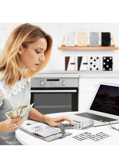 KASTWAVE Budget Binder, A6 Marble PU Leather Binder, Money Organizer Cash Envelopes Budget Planner with 12 Zipper Cash Envelopes, 12 Expense Budget Sheets for Budgeting, Saving Money  - Image 5