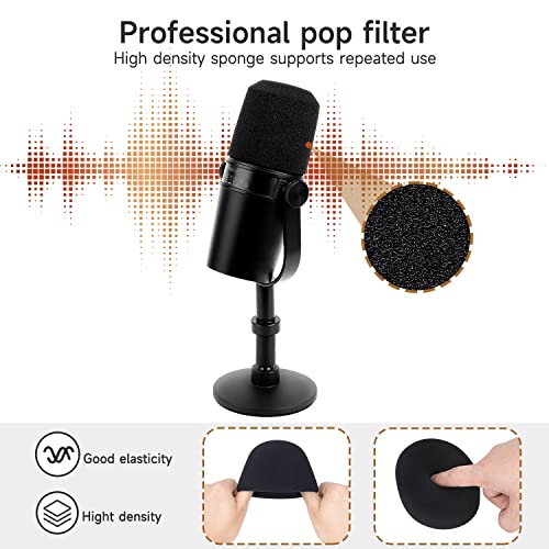 WIBOND Boom Arm Compatible with Shure MV7 Heavy Duty - Mic Stand with Pop Filter & Wind Screen and 5/8" to 3/8" Adapter Anti-Sag Design, Compatible with SM7B, Yeti, QuadCast, Rode, FIFINE K688/AM8 - Image 4