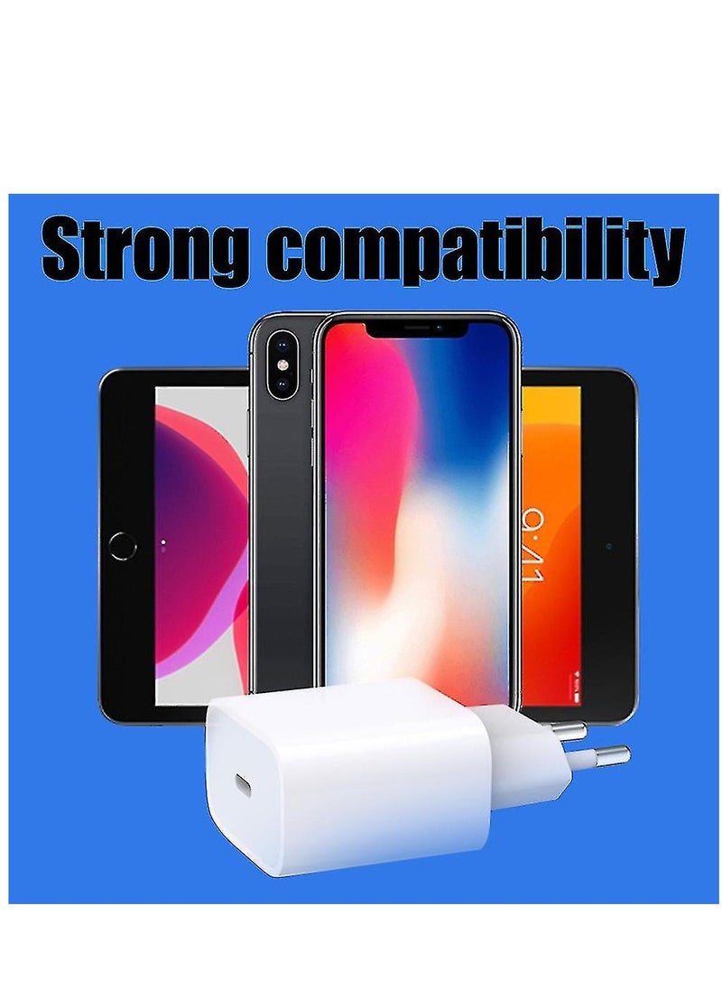 ELTRAZONE - For Iphone 20w Charger Apple 11/12/13 Usb-c To Lightning Power Adapter 1m Data Cable Eu Plug - Image 1
