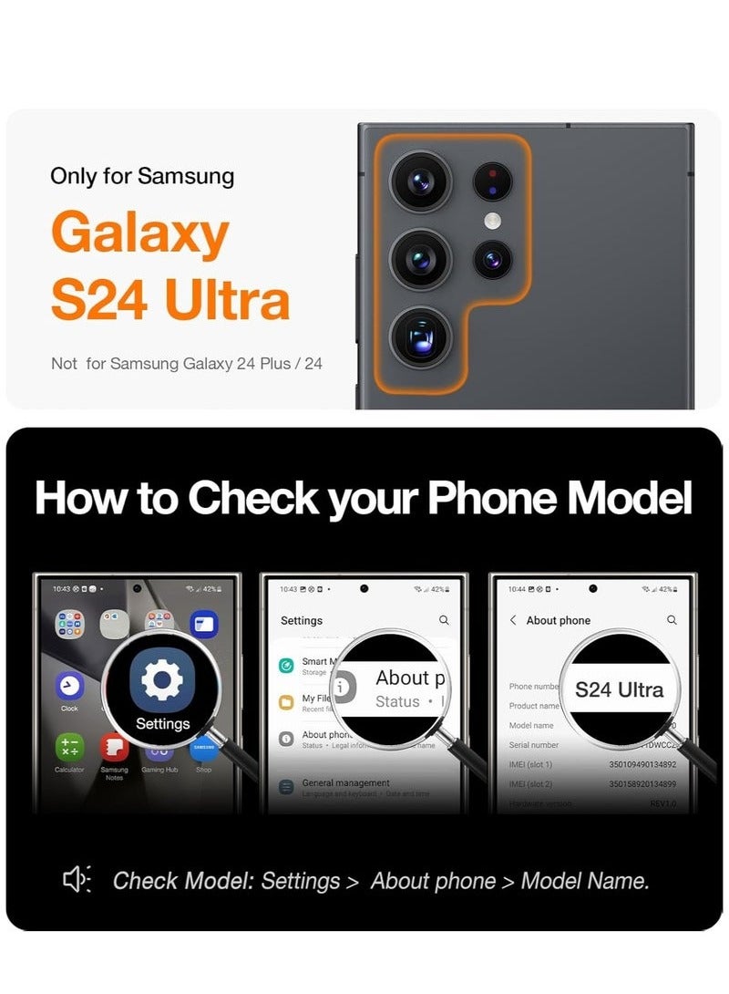 JAJEEK Samsung Galaxy S24 Ultra Case Cover, Magnetic Support Wireless Charging, Anti-Scratch Shockproof Full Camera Protection Case for Samsung Galaxy S24 Ultra 6.8-inch - Image 2