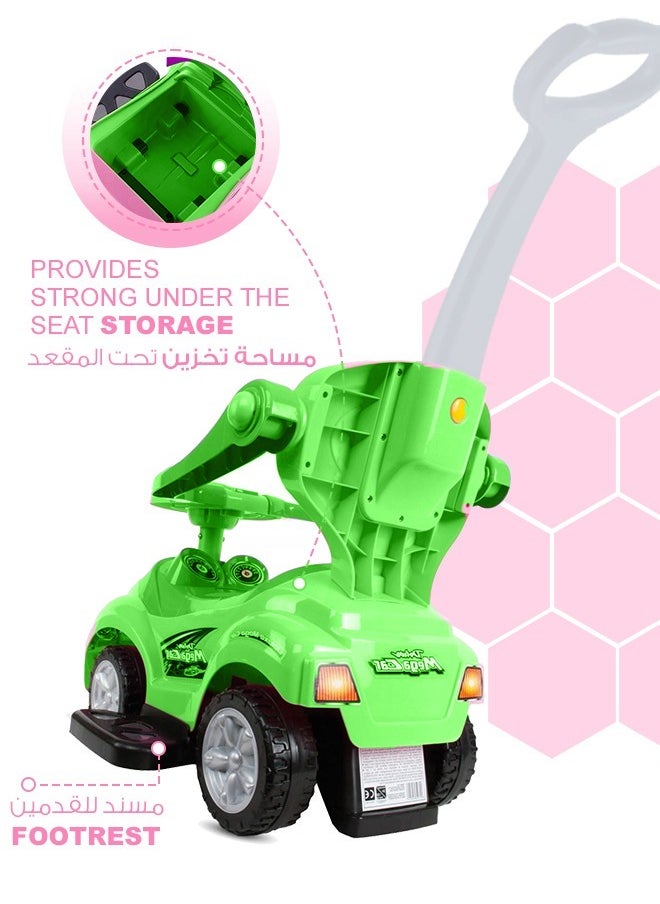 Fitness World 3 in 1 Ride On Car Toy for Kids with Barrier and Backrest, Adjustable  - Image 2