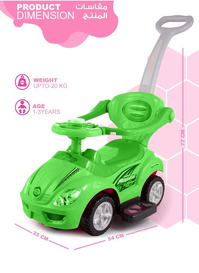 Fitness World 3 in 1 Ride On Car Toy for Kids with Barrier and Backrest, Adjustable  - Image 3