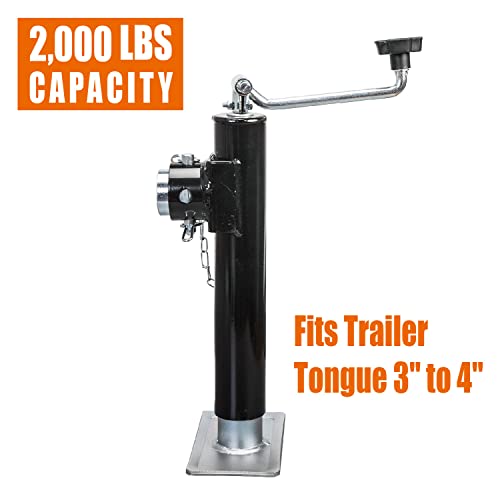 Torin 2000 LBs Capacity Swivel Trailer Jack Weld on Pipe Mount Tongue Jack, ATR39003B - Image 3