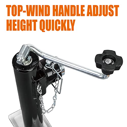 Torin 2000 LBs Capacity Swivel Trailer Jack Weld on Pipe Mount Tongue Jack, ATR39003B - Image 5