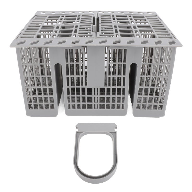 Dishwasher Cutlery Basket: 8 Compartments ABS Material - Versatile Compatibility Utensil Basket for Most Dishwasher Brands, Kitchen Utensil Organization - Image 1