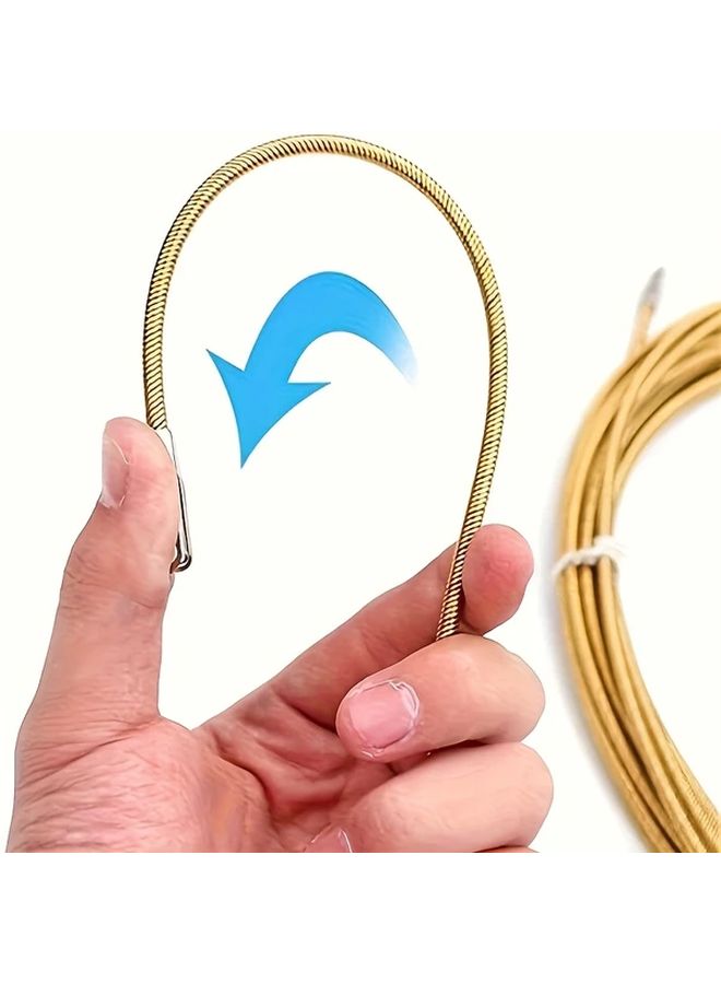 Professional Electrician Fish Tape 0 118in Diameter 590 5in Long Metal Cable Threader Puller - Image 3