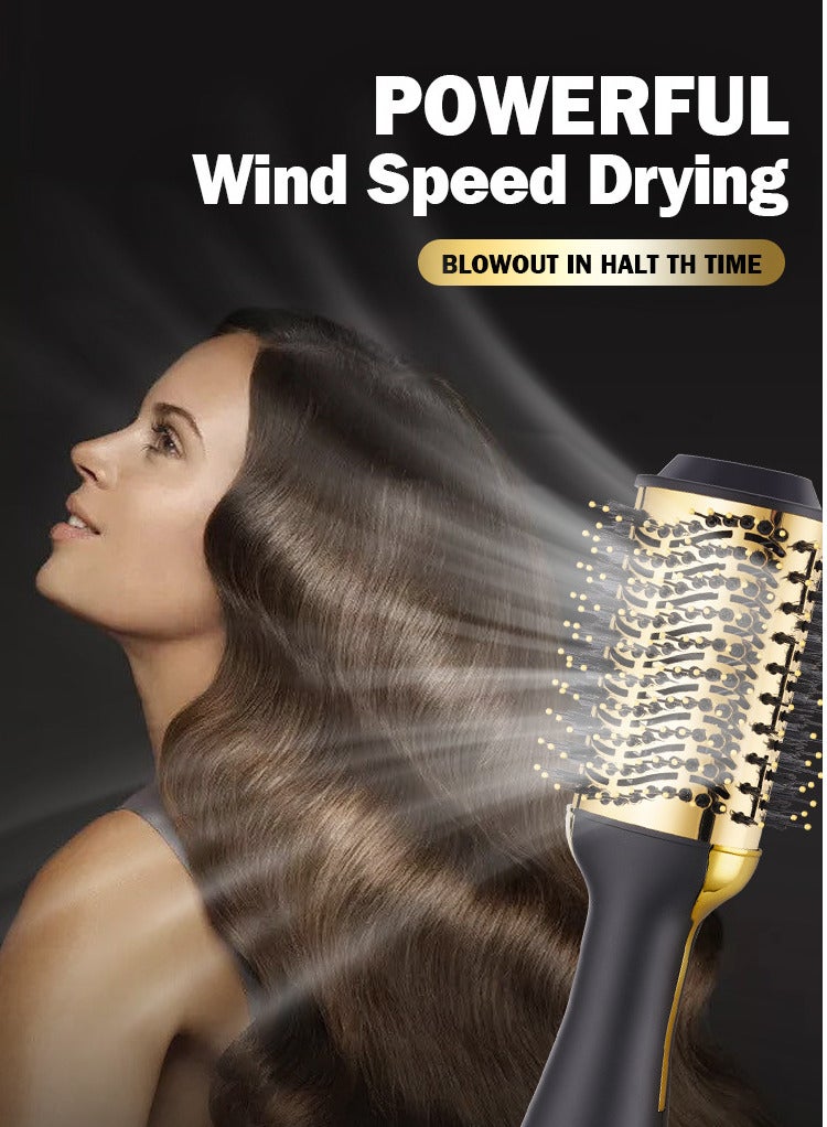 DSP 3-in-1 Hair Dryer Brush & Blow Dryer,360° Rotatable Hot Air Brush with 3 Heat Settings,Anti-Frizz & Fast Styling for Thick Hair,1000W,50052A - Image 4