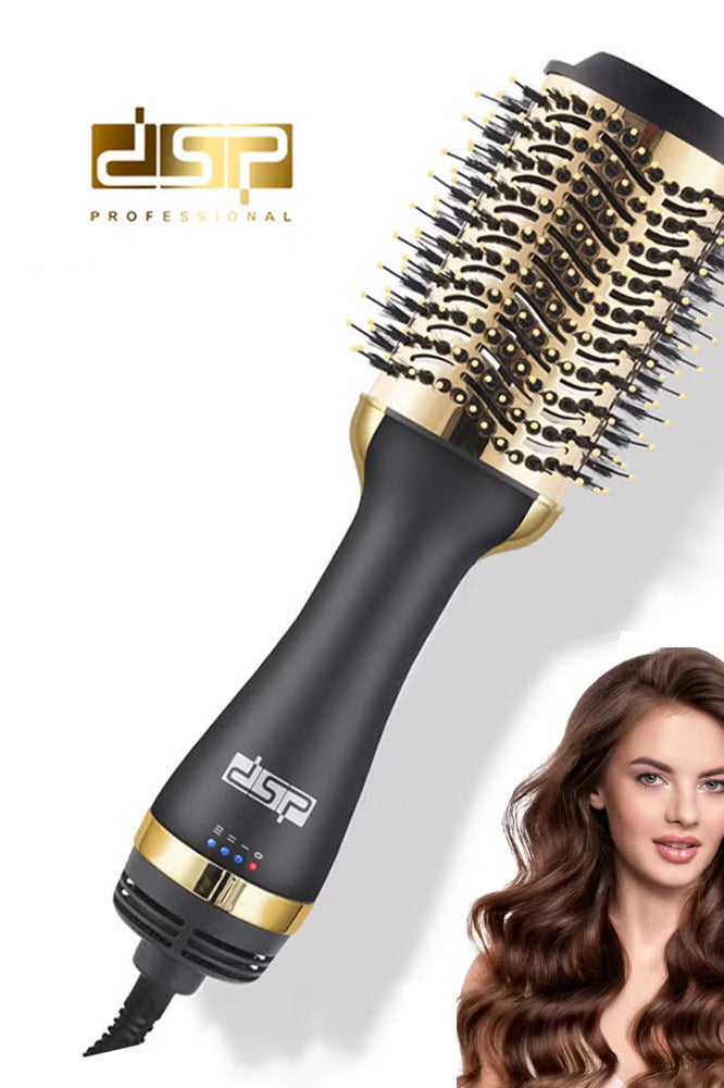 DSP 3-in-1 Hair Dryer Brush & Blow Dryer,360° Rotatable Hot Air Brush with 3 Heat Settings,Anti-Frizz & Fast Styling for Thick Hair,1000W,50052A - Image 1