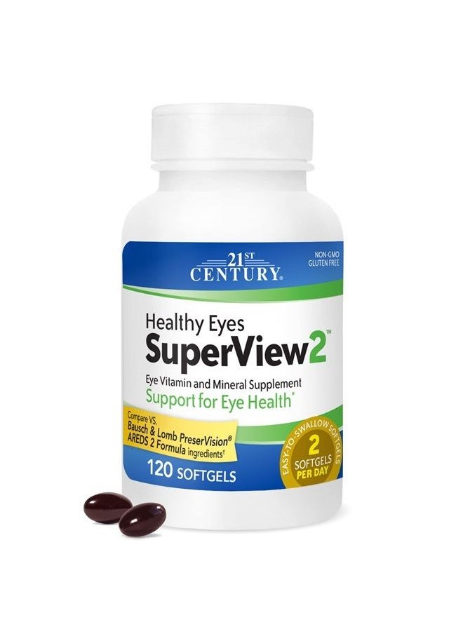 21st CENTURY - Healthy Eyes SuperView 2 Softgels, 120 Count - Image 1