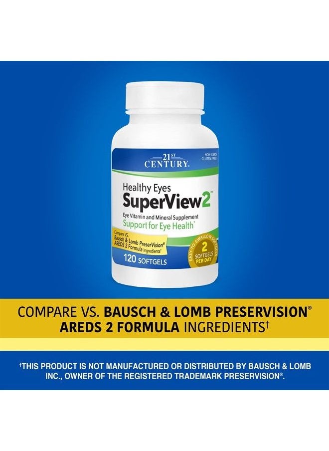 21st CENTURY - Healthy Eyes SuperView 2 Softgels, 120 Count - Image 1