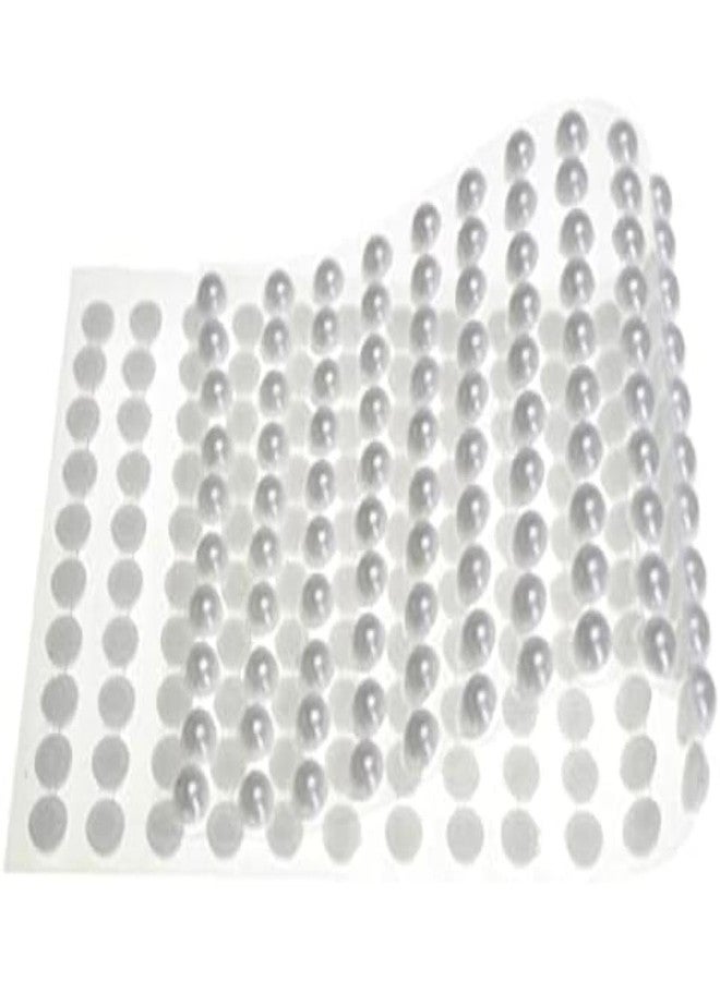 KRAFTMASTERS® Diameter Crystal Stone Finish Pearl Bead Sticker Sheet (White) - Set of 3 Sheets, self Adhesive - Image 3