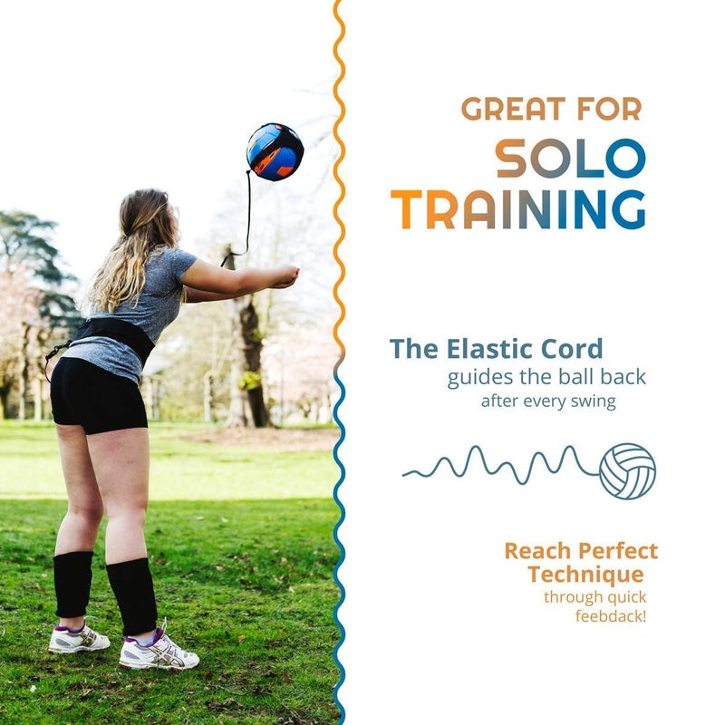 Pure Drop Puredrop Volleyball Training Equipment Aid Great Trainer for Solo Practice of Serving Setting Spiking and arm Swings Returns The Ball After Every Swing Spike Train Pass Serve Coach - Image 2