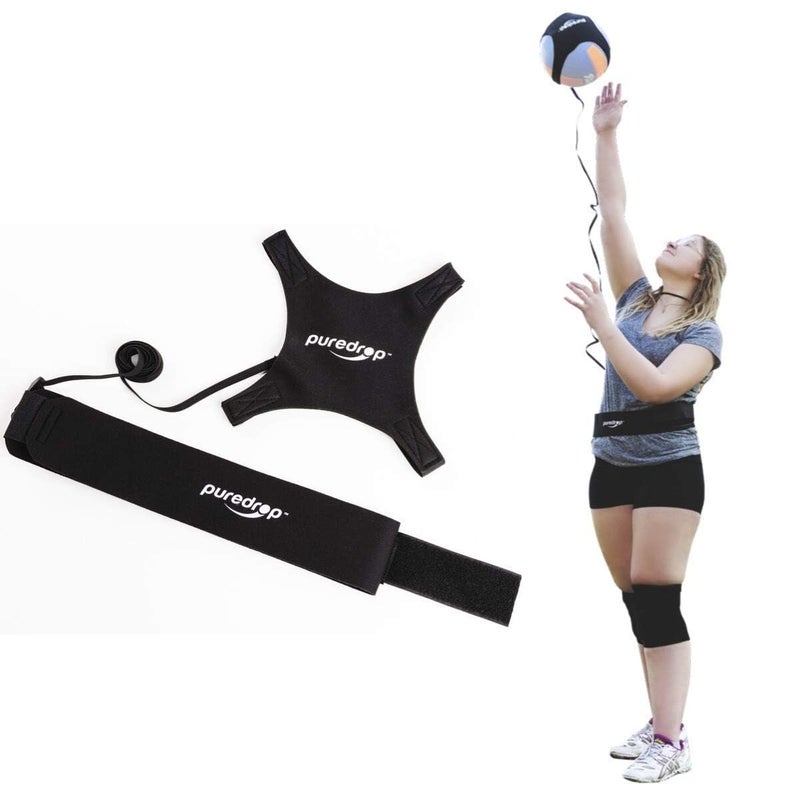 Pure Drop Puredrop Volleyball Training Equipment Aid Great Trainer for Solo Practice of Serving Setting Spiking and arm Swings Returns The Ball After Every Swing Spike Train Pass Serve Coach - Image 1