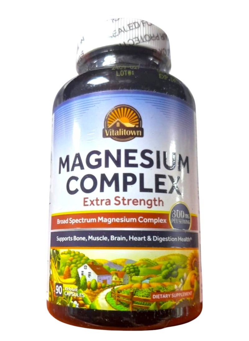Vitalitown - Magnesium Complex Extra Strength 300mg - 90 Veggie Capsules - Image 1