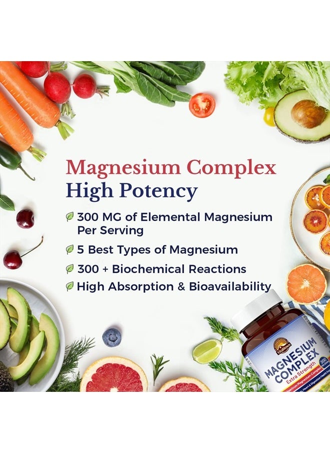 Vitalitown - Magnesium Complex Extra Strength 300mg - 90 Veggie Capsules - Image 1