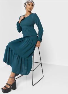 Puff Sleeve Tiered Dress