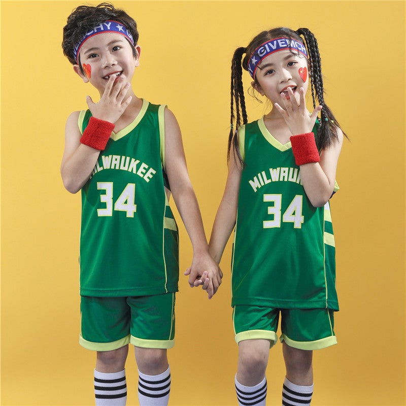 Warriors Nets Lakers Bulls Cavaliers Raptors Summer Kids suit Basketball Jersey - Image 1