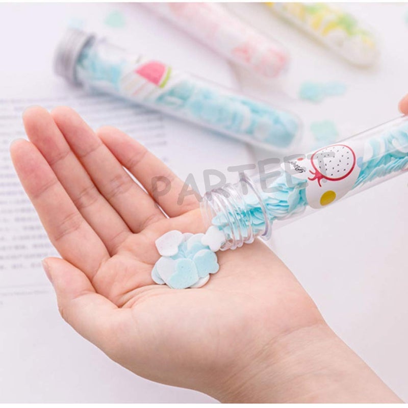 Beauzy Flower Design Tube Shape Bottle Paper Soap Clean Soft Bath For Travel 1 Flower Soap Pack of 2 - Image 3