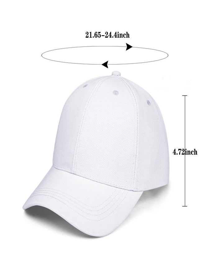 Tergy 20PCS Blank Baseball Caps Adjustable Back Strap Golf Dad Hat for Men and Women (White) - Image 2