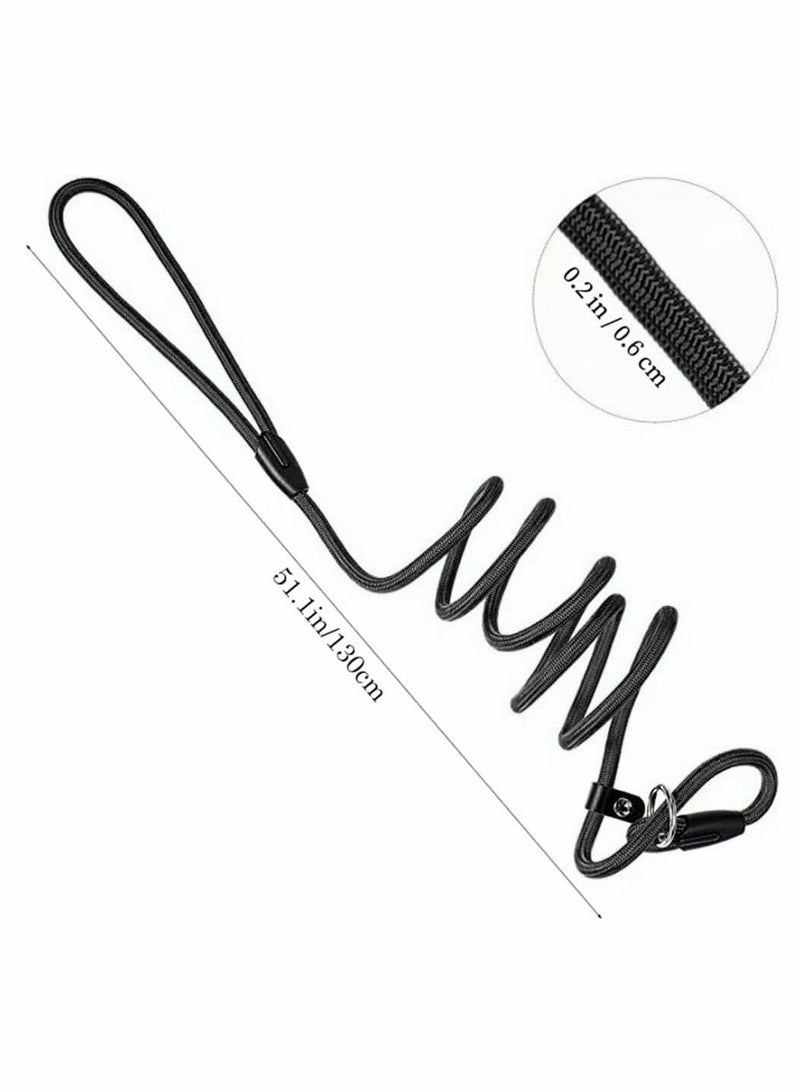 SYOSI Dog Rope Leash, Dog Rope for Dog Training, Pet Nylon Slip Rope Lead Durable Sturdy Comfortable Pet Leash Puppy No Pull Training Slip Lead for Puppy Small Dogs Walking, Hiking, Camping, Black - Image 2
