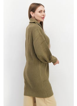 Women Knitted Long Sleeve Full Zip Sweater, Khaki - pzsku/Z5B4DC9ECAE6D08F53871Z/45/_/1740493297/2bc4267c-e604-4619-b5b1-9e2e68efa359