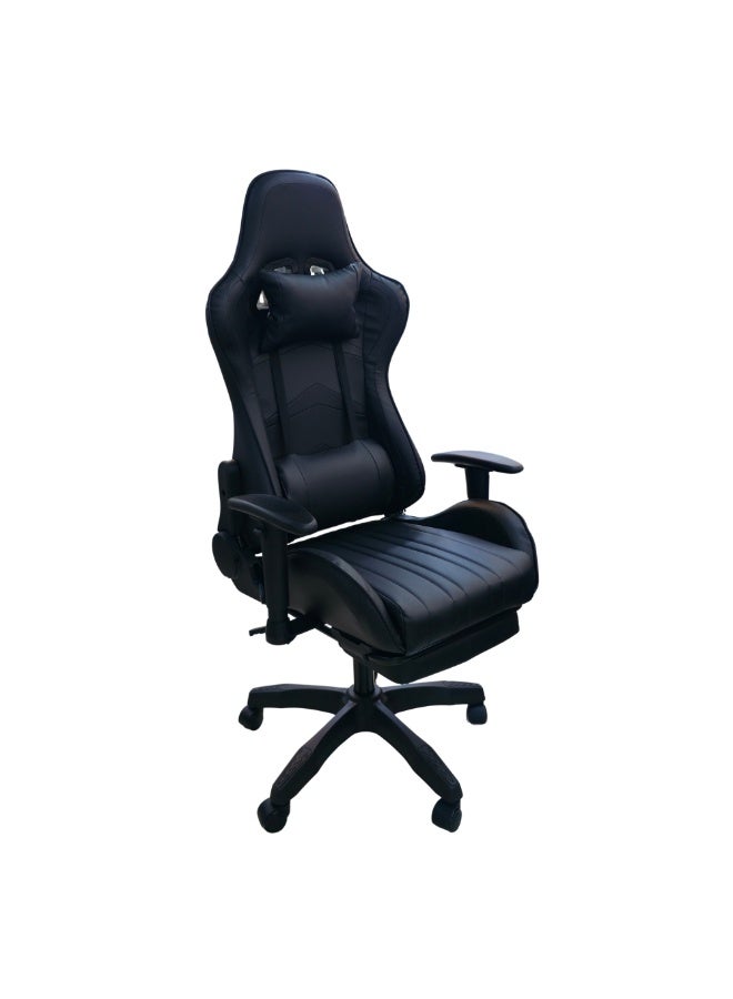 Ergonomic Gaming Chair with Retractable Footrest – High Back Reclining Racing Style Gamer Chair with Adjustable Lumbar Support, Headrest & Height Control