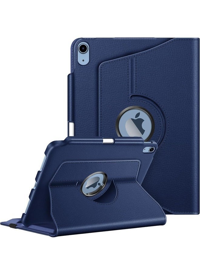 vesus 360Â° Rotating Navy Blue Stand Case for iPad Air 10.9" (5th/4th Gen, 2022/2020) â€“ Includes Pencil Holder & Auto Sleep/Wake - Image 1