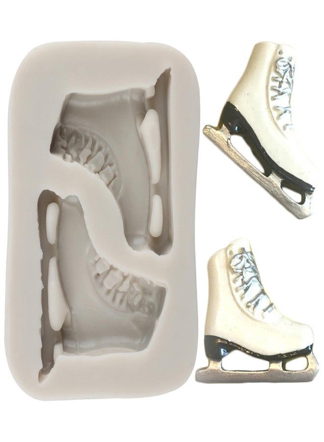 MINFEIDMS Ice Skates Fondant Molds Ice Skates Silicone Mold For Cake Decorating Cupcake Topper Candy Chocolate Gum Paste Polymer Clay - Image 1
