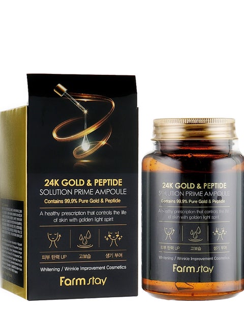 24K Gold & Peptide Solution Prime Ampoule - Whitening & Wrinkle Improvement