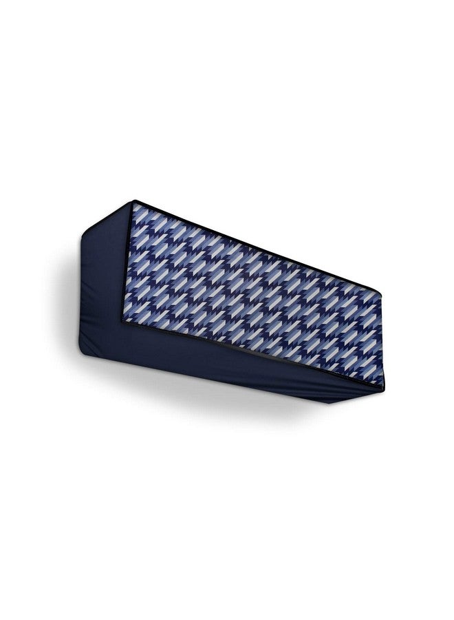 Da Anushi Polyester Split Ac Cover Indoor Unit For 1 Ton Capacity Ac, All Weather Cover/Attractive Digital Prints/Dustproof/Water Resistant Ac Cover (Blue Houndstooth) - Image 1