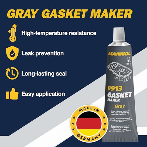 Mannol Gasket Maker, 9913, High-Temp RTV Silicone Sealant for Oil Pan, Valve Cover, Thermostat Housing, and Gasket Repairs That Last - Image 2