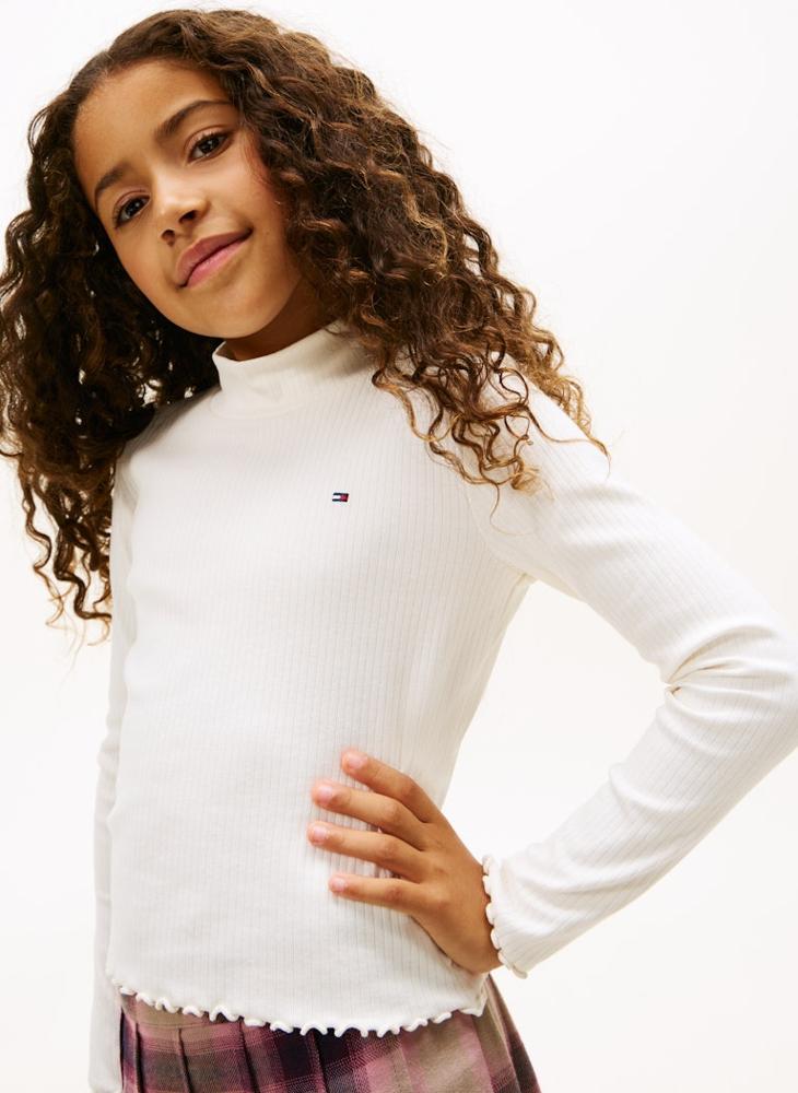 TOMMY HILFIGER Kids Essentials High Neck T-Shirt - Image 3