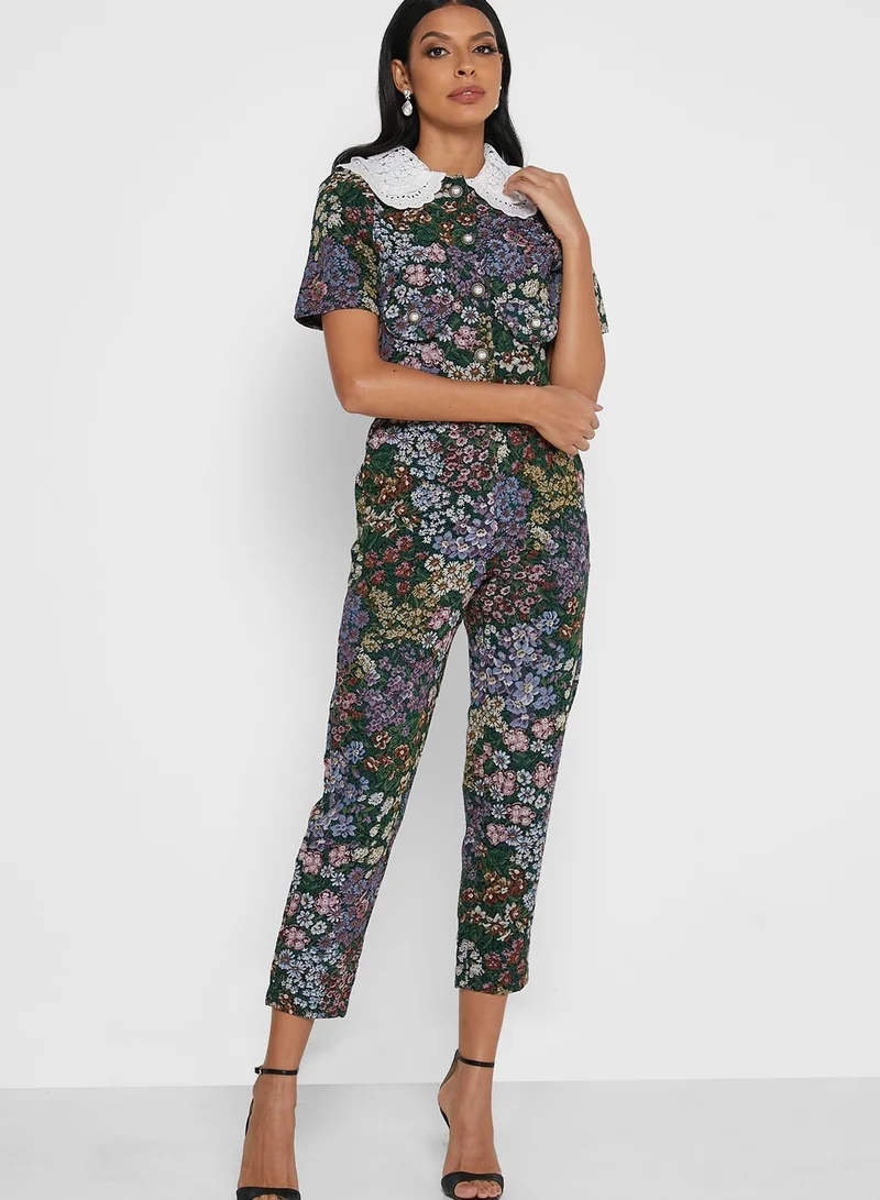 sister jane Button Detail Printed Top