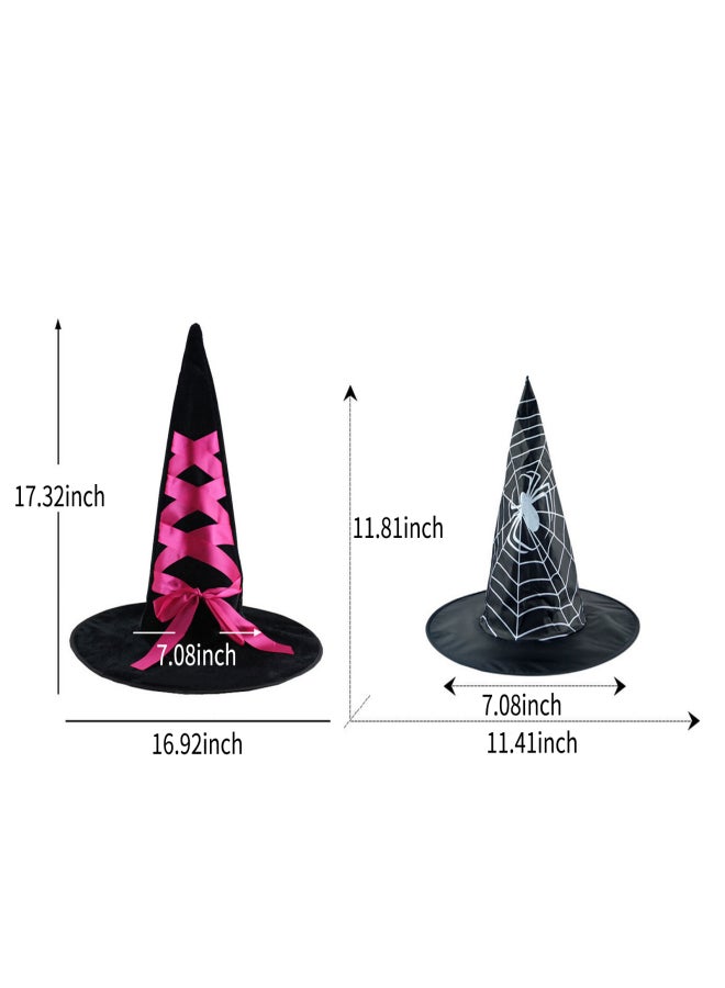 Witch Hat Scary Creepy Wide Brim Pointed Hat  Gift for Men Women Kids  Costume Cosplay Party Festivals Decoration - Image 5