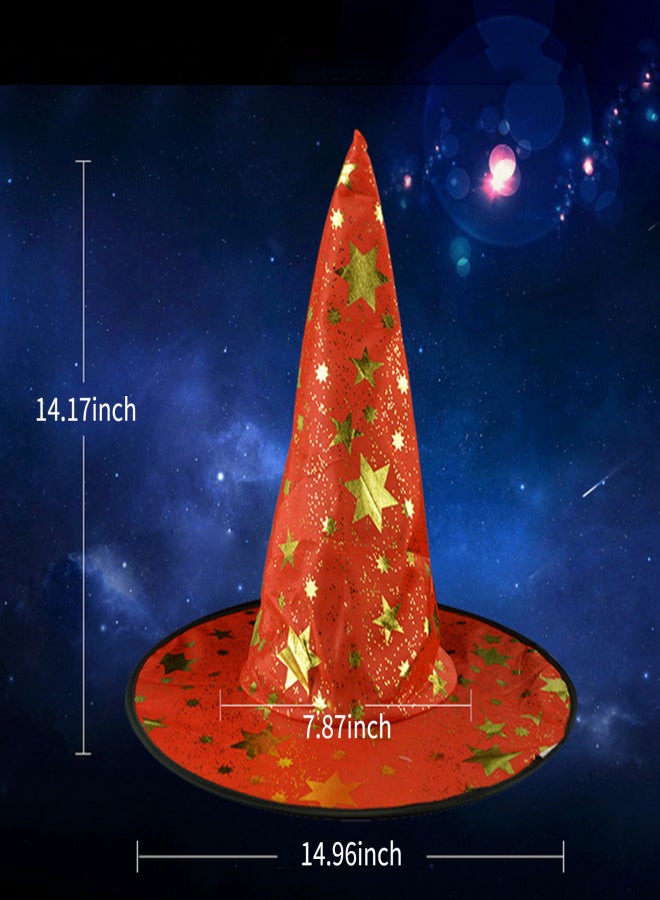 Witch Hat Scary Creepy Wide Brim Pointed Hat  Gift for Men Women Kids  Costume Cosplay Party Festivals Decoration - Image 4