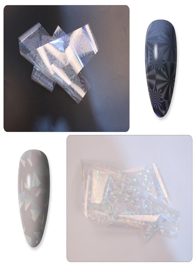 DANNEASY 15 Roll Iridescent Nail Foil Transfer Holographic Nail Foils Sheets Aurora Nail Stickers Laser Starry Sky Nail Art Foil Nails Design 3D Nail Decoration - Image 4
