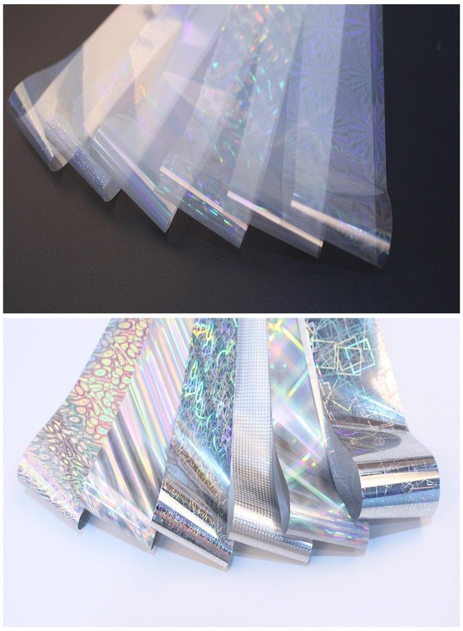 DANNEASY 15 Roll Iridescent Nail Foil Transfer Holographic Nail Foils Sheets Aurora Nail Stickers Laser Starry Sky Nail Art Foil Nails Design 3D Nail Decoration - Image 2