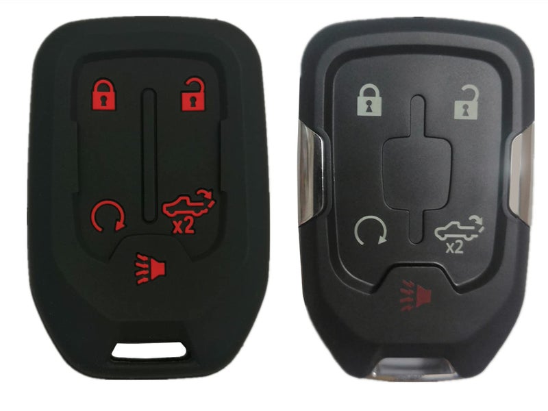 KAWIHEN Keyless Entry Remote Key Fob Shell Cover Compatible with Chevrolet 2019 2020 2021 Silverado 1500 2500 2500HD 3500HD GMC Sierra 1500 2500HD 3500HD HYQ1EA 13529632 13591396
