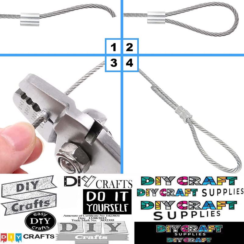 DIY Crafts 6mm, Nickel Silver, 24, Aluminum Crimping Loop Sleeve Wire Rope Sleeves Double Barrel Ferrule Galvanized Finish for Wire(6mm, Nickel Silver, 24) - Image 5