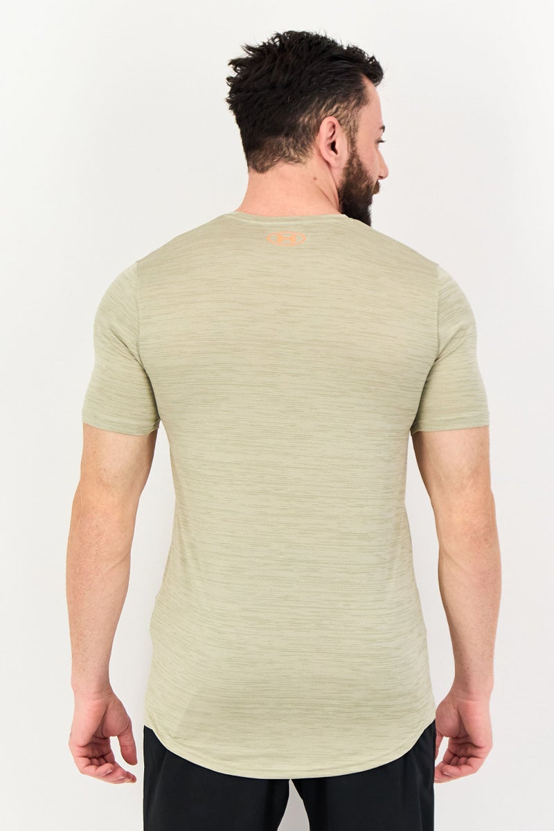 UNDER ARMOUR Men Loose Fit Short Sleeve Training T-Shirt, Khaki - Image 3