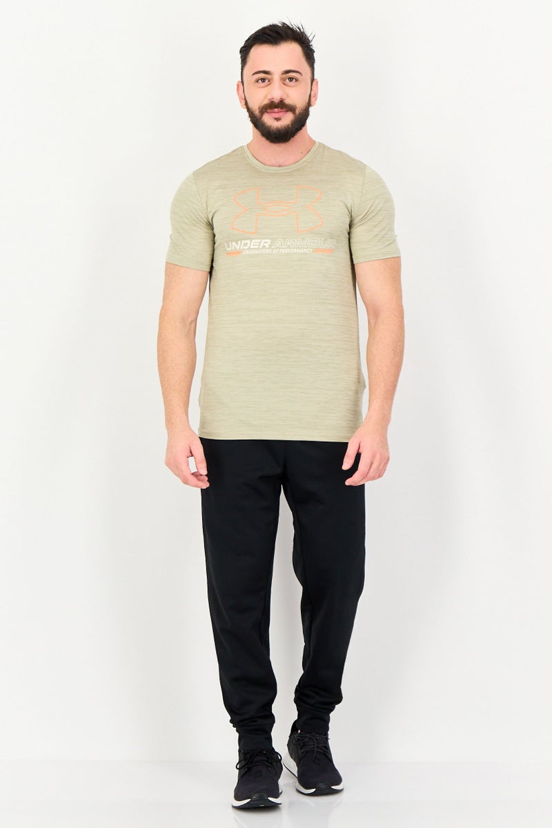 UNDER ARMOUR Men Loose Fit Short Sleeve Training T-Shirt, Khaki - Image 4