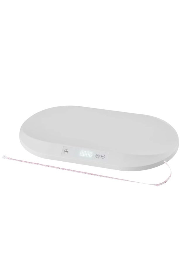 porodo Digital Baby Scale With 40KG Capacity, High-precision Sensor, Hold Function, Unit Conversion, Built-in Ruler, And 150cm Measuring Tape - Image 1