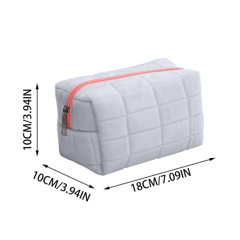 Plush Velvet Makeup Bag - Large Capacity Portable Heart Shaped Cosmetic Bag for Travel Home Girls Gift For Her - Image 2