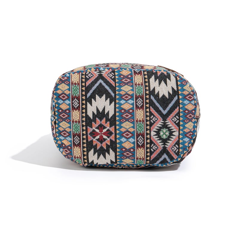 Coton Pose Women Hippie Crossbody Bag Top Zip Large capacity Canvas Sling Bag Jacquard cloth Handmade Bags (Boho Black) - Image 5