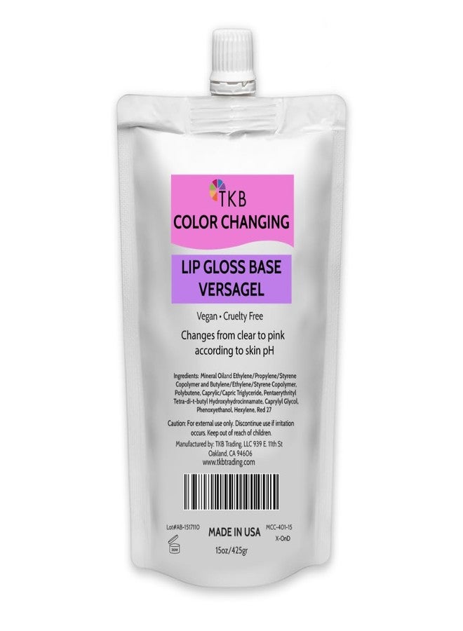 TKB Trading, LLC TKB Color Changing Versagel Lip Gloss Base| Clear to Pink| Vegan, Cruelty-Free, Long-Lasting| DIY Customizable with Pigments, Glitters| Made in USA (15 Ounce (Pack of 1)) - Image 1