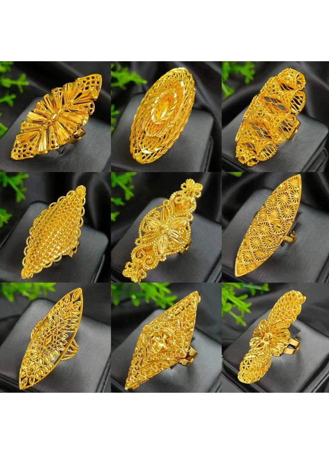 Generic - Gold-Plated Ajustable Size Wheat Index Finger RIng Niche design Middle East Stlye Fashion Simple Open Ring - Image 1
