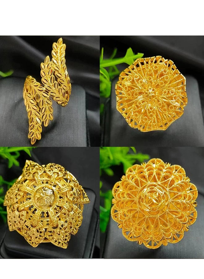 Generic - Gold-Plated Ajustable Size Wheat Index Finger RIng Niche design Middle East Stlye Fashion Simple Open Ring - Image 1