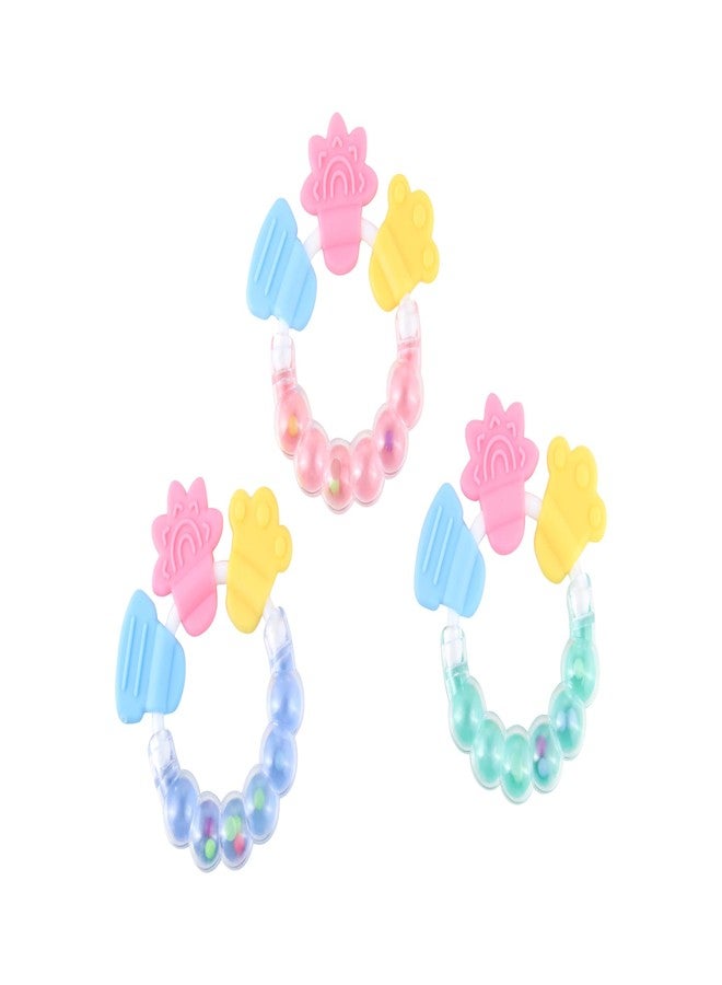 BUBBLINO JingleJoy Teether Rattle and Teether Combo Toy for Babies 3 Months Plus Colorful Safe Baby Teething Toy with Easy Grip Handle Gentle Chew Design for Daily Play and Comfort - Image 2