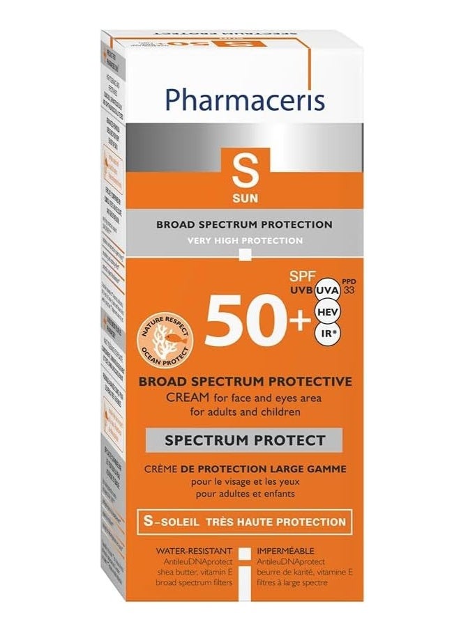Pharmaceris S Spectrum Protect SPF 50+ Broad Spectrum Cream – Adults & Kids [50ml] - Image 1